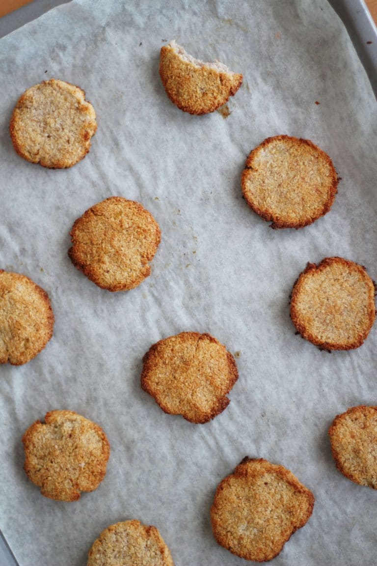 Bolachas de coco e banana só com 2 ingredientes vegan
