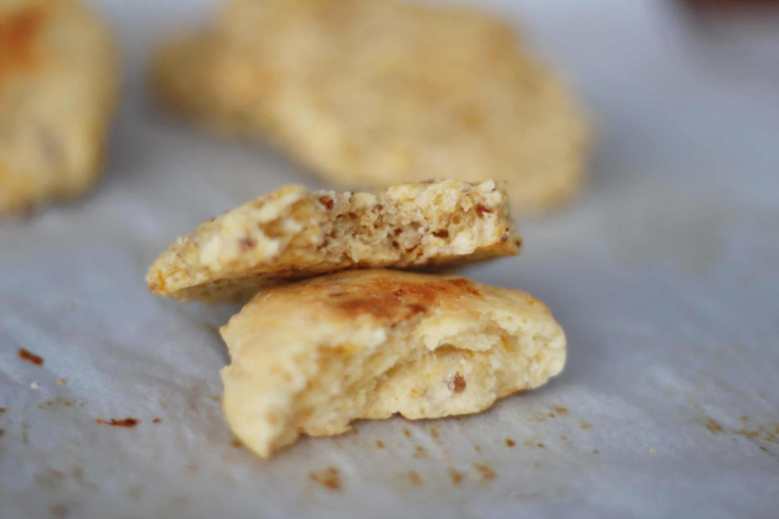 bolachas de pêssego com e sem chia