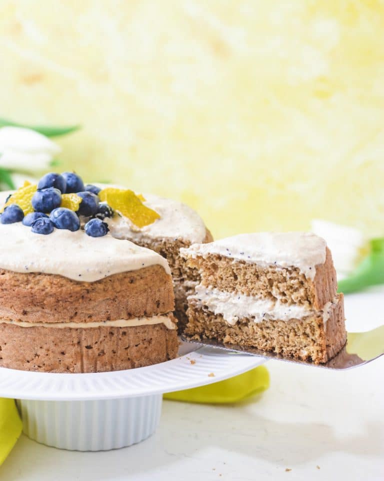 Bolo de limão com creme de caju - vegan aplv