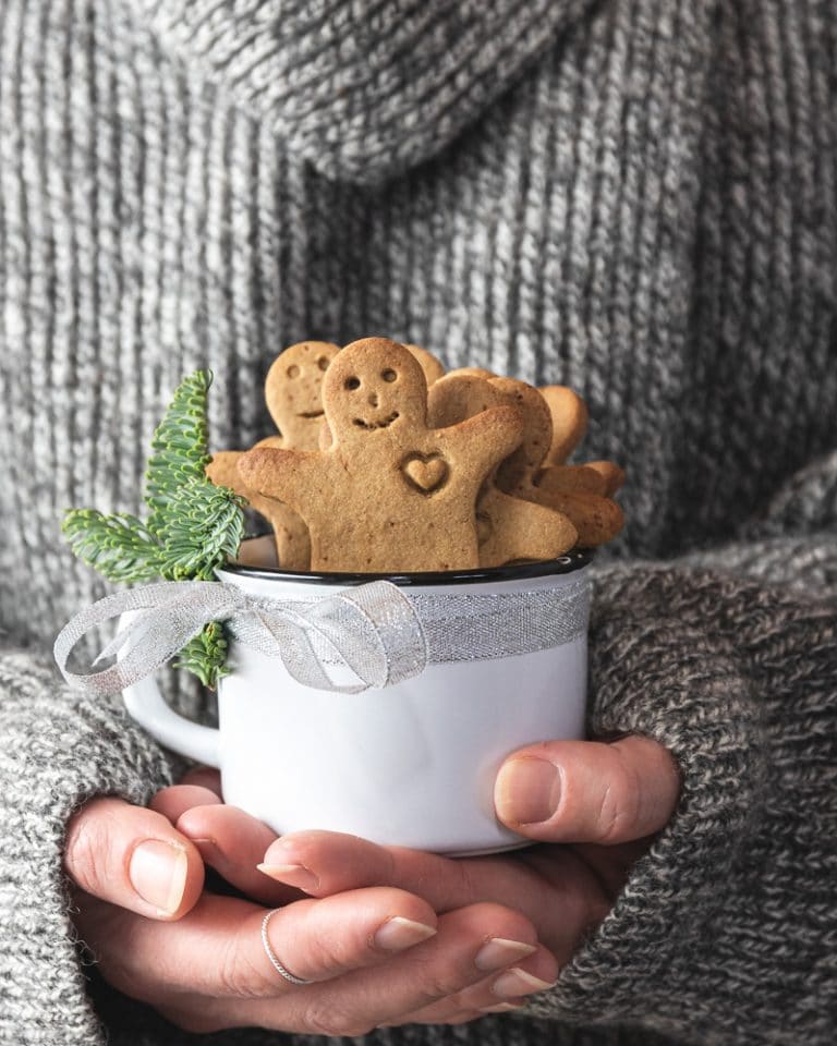 Bolachas de gengibre vegan sem manteiga