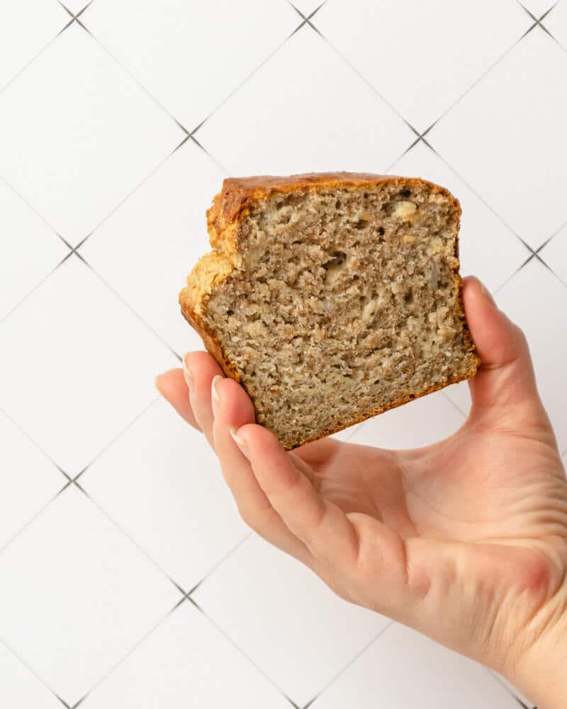 Pão de banana com fermento natural