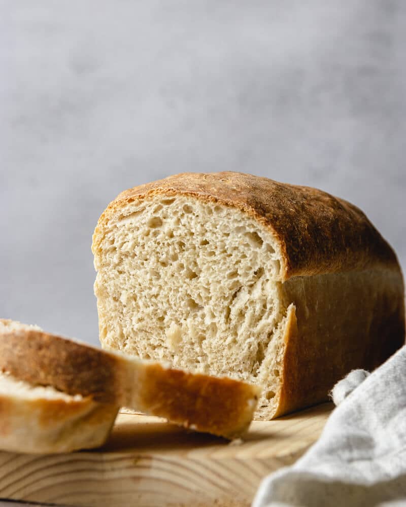 Pão de forma de fermentação natural