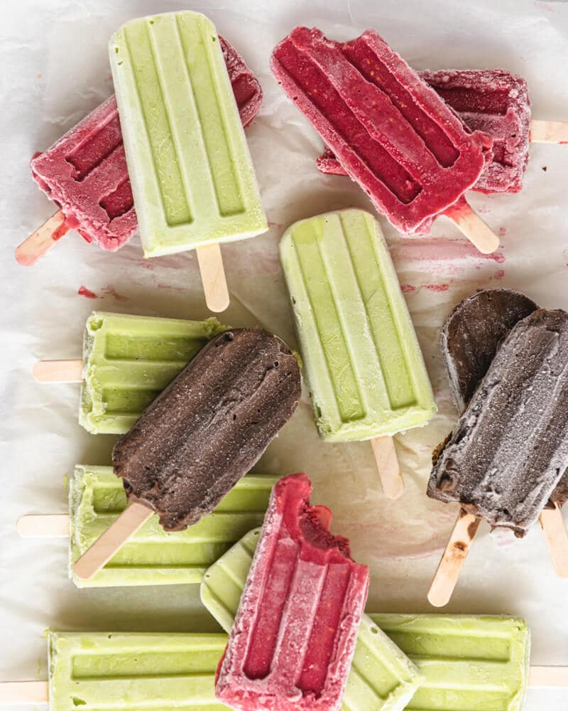 3 gelados de abacate e iogurte cremosos - vegan - sem leite e sem ovo