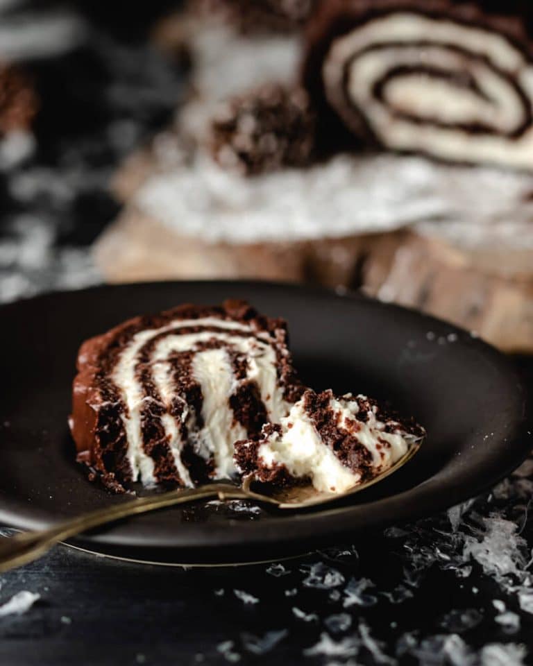 Tronco de natal vegan sem soja sem ovo