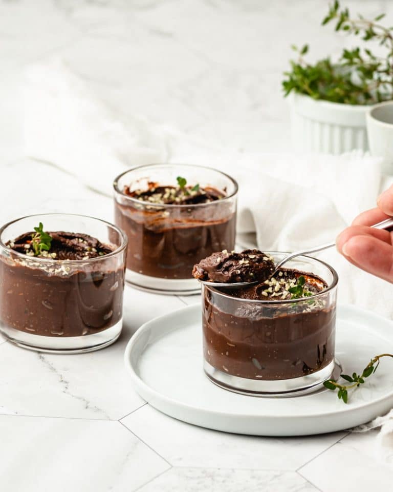 Pudim de batata doce e chocolate