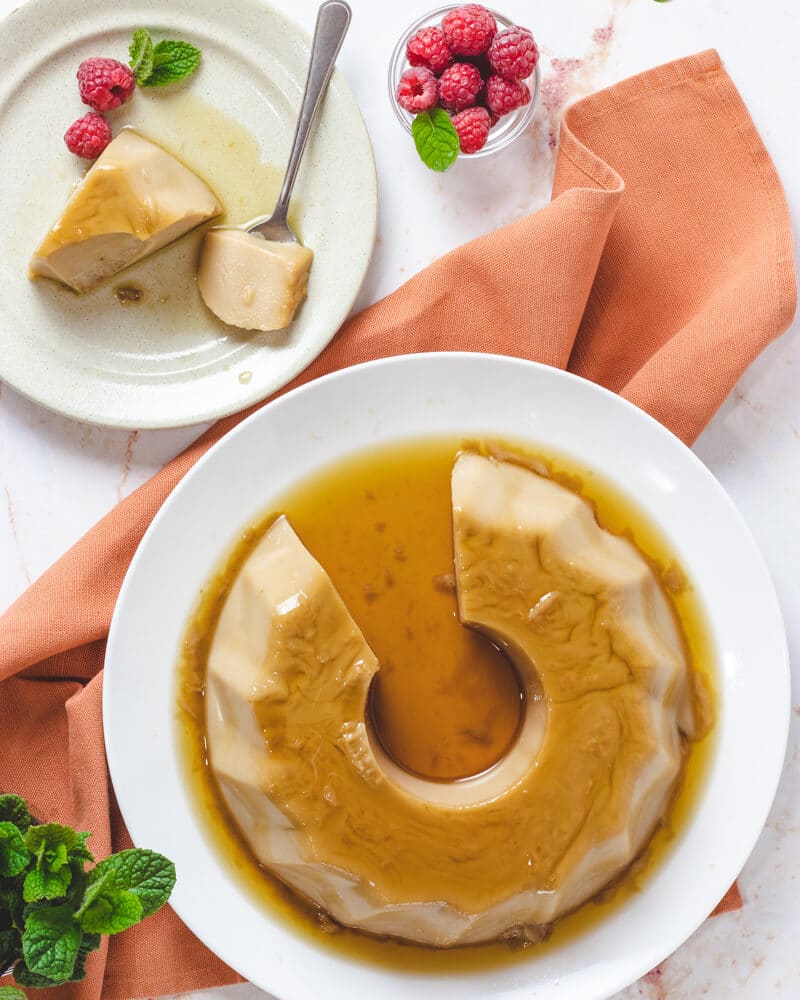 Pudim caseiro vegan - sem leite (aplv) sem soja, sem ovo