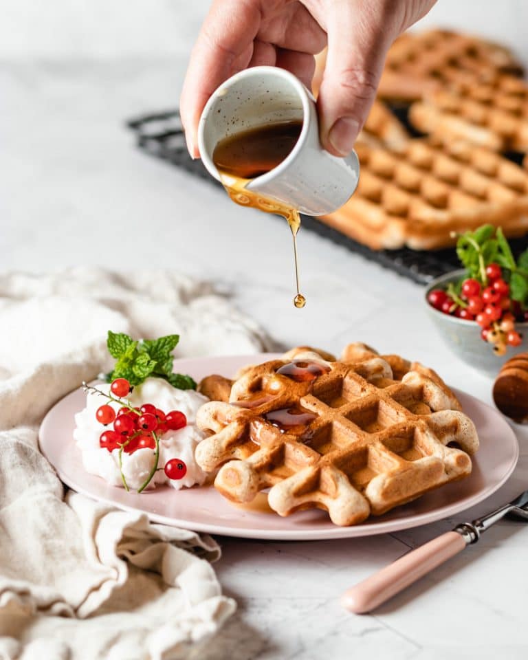 Waffles tradicionais veganas sem leite (plv) sem soja e sem ovo