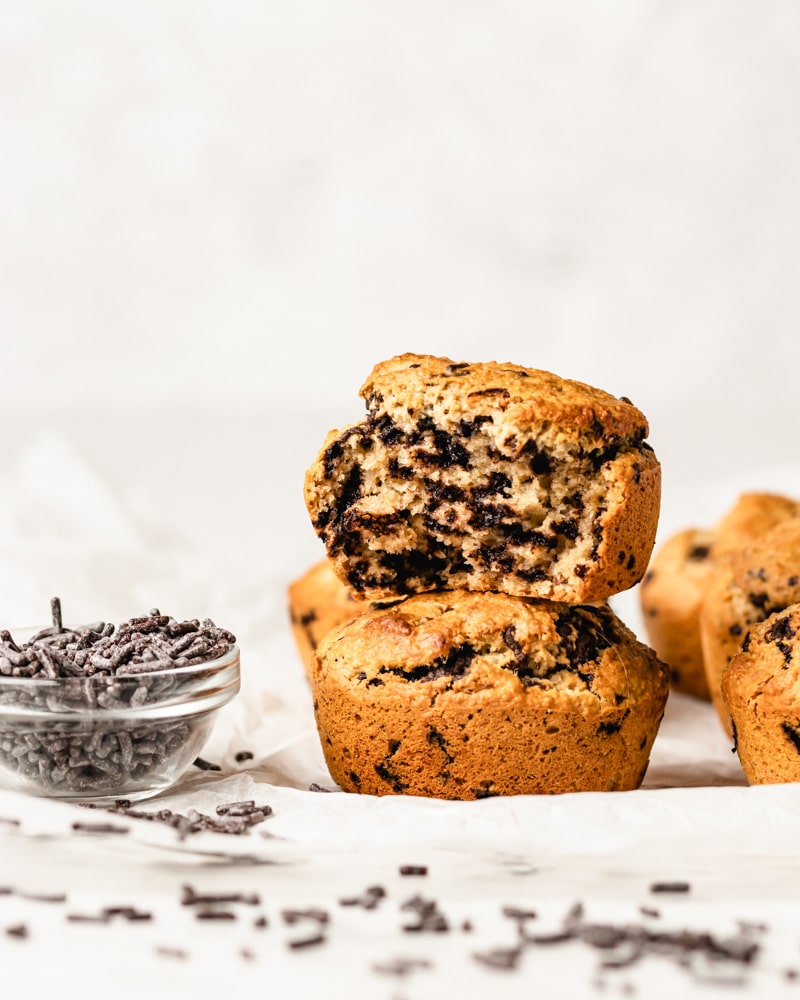 Muffins de banana e aveia