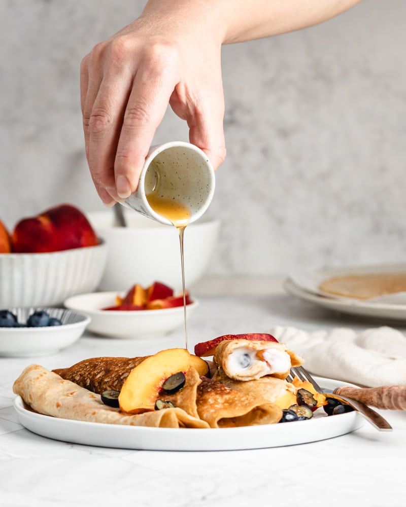 Crepes sem glúten e veganos