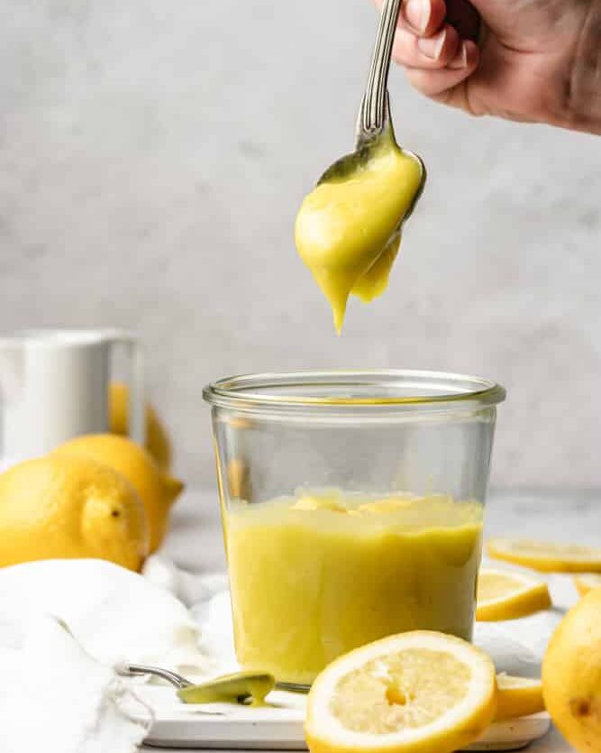 Creme de limão - Lemon curd - sem leite, sem ovo e sem glúten - vegan