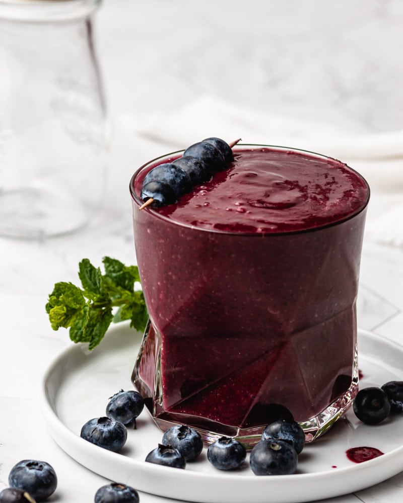 Batido de mirtilos couve-flor