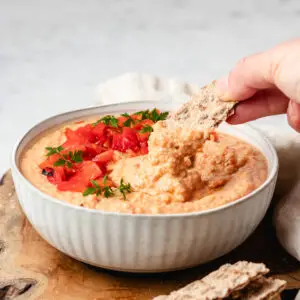 Receita de Humus de grão e pimento vermelho assado