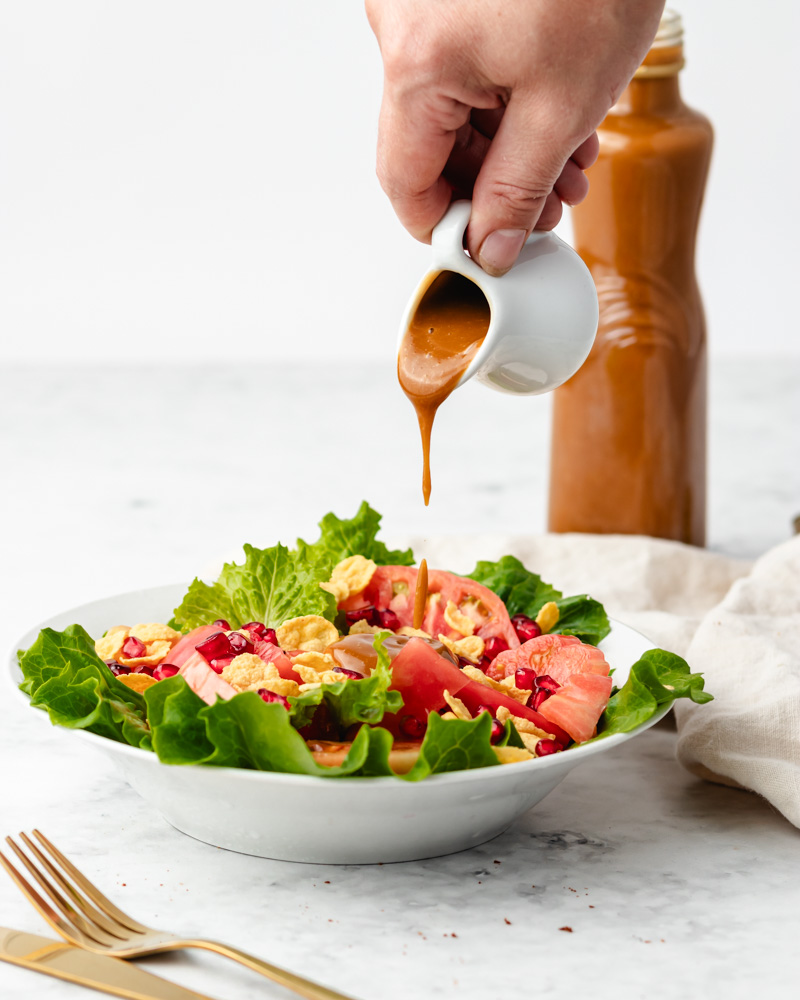 Molho de salada com vinagre balsâmico