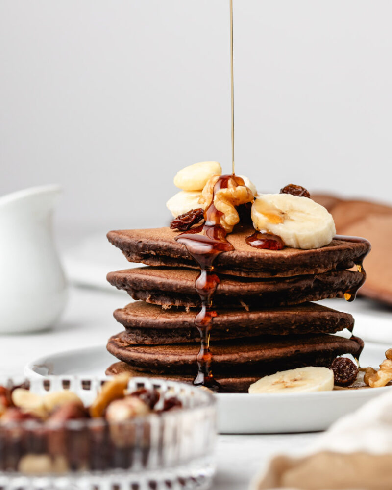 Panquecas de alfarroba