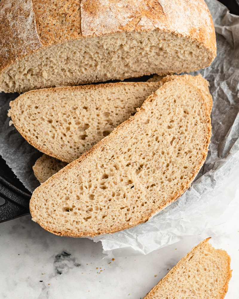Pão branco vegan e sem glúten